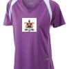  James & Nicholson Ladies' Running-T (paars/wit) Thumbnail