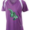  James & Nicholson Ladies' Running-T (paars/wit) Thumbnail