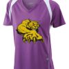  James & Nicholson Ladies' Running-T (paars/wit) Thumbnail