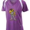  James & Nicholson Ladies' Running-T (paars/wit) Thumbnail
