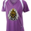  James & Nicholson Ladies' Running-T (paars/wit) Thumbnail