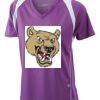  James & Nicholson Ladies' Running-T (paars/wit) Thumbnail