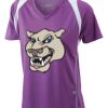  James & Nicholson Ladies' Running-T (paars/wit) Thumbnail
