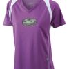  James & Nicholson Ladies' Running-T (paars/wit) Thumbnail