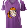  James & Nicholson Ladies' Running-T (paars/wit) Thumbnail